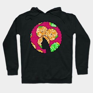 Afro Hair Woman with African Pattern, Black History Hoodie